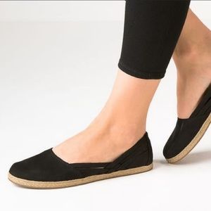UGG Black Suede Tippie Espadrilles Flat Size 7